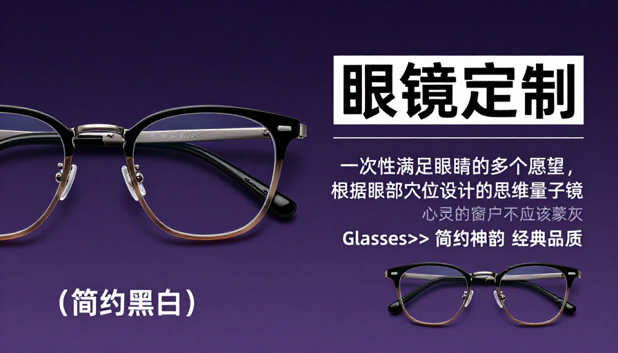 简约黑白眼镜定制：重塑视觉品质与艺术表达