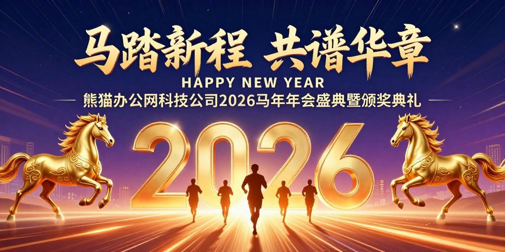 2026新年庆典：金色骏马奔腾，共谱华章