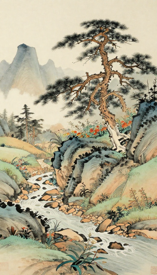 工笔国画诠释黄帝内经养生之美