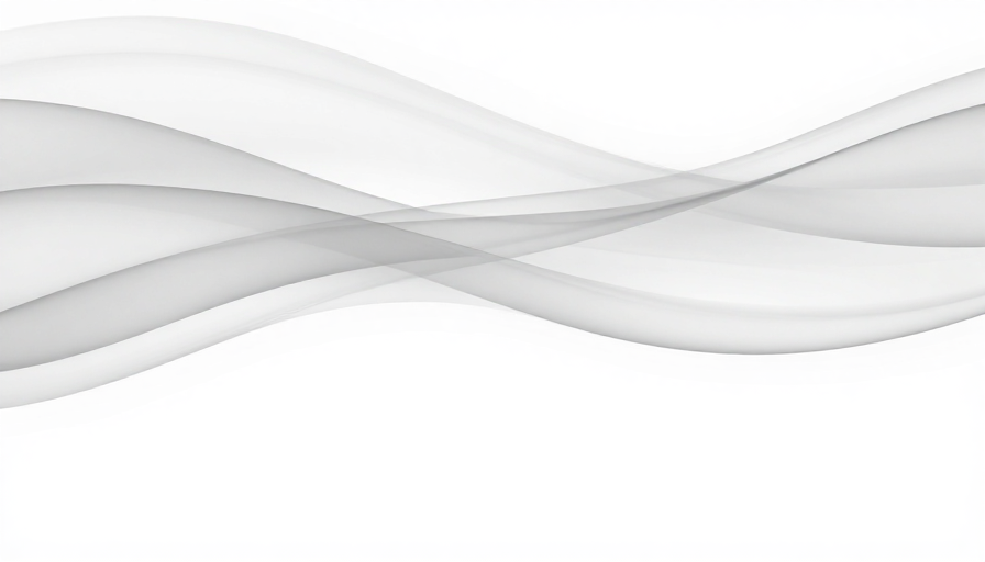 极简抽象白色波浪背景,轻盈现代艺术质感