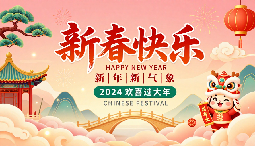 新春佳节·中国风插画新年海报