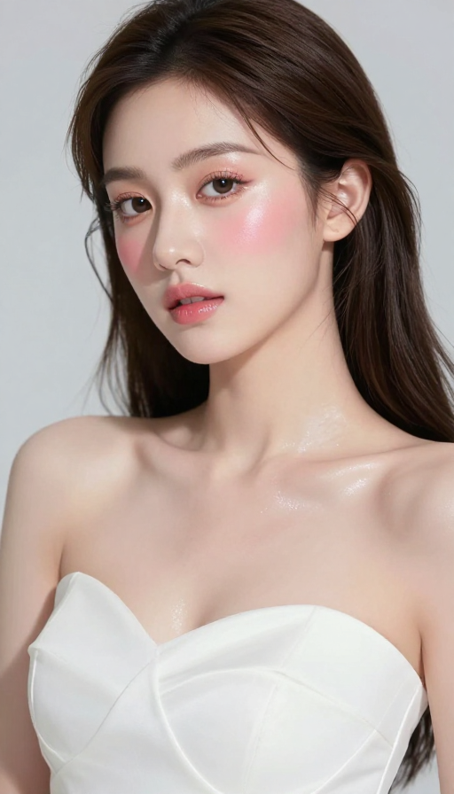 灵动媚眼与冷白肌光影交织，演绎高级医美代言风采