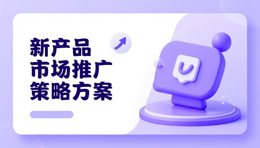新产品推广：现代商务淡紫风PPT封面设计