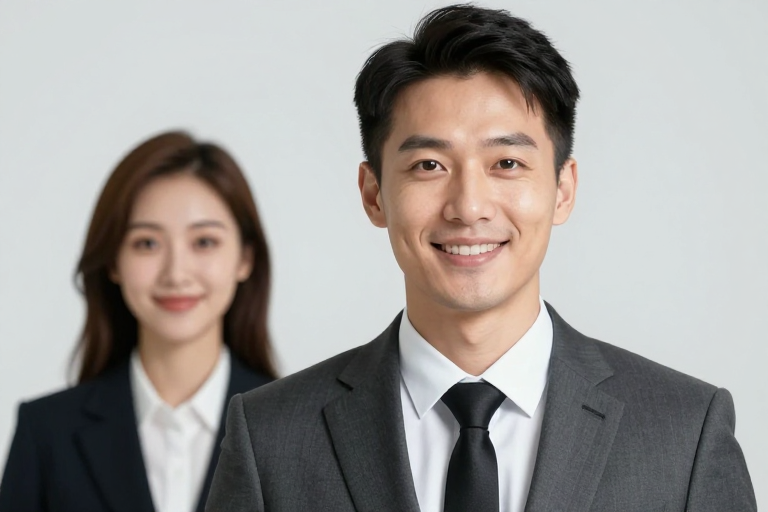 商务精英微笑形象，展现企业专业风采