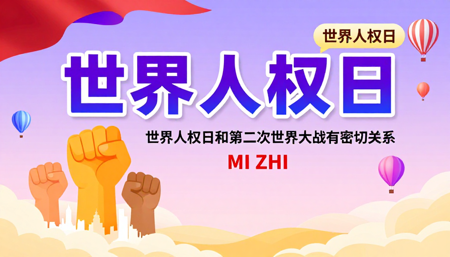团结力量·世界人权日视觉宣传海报