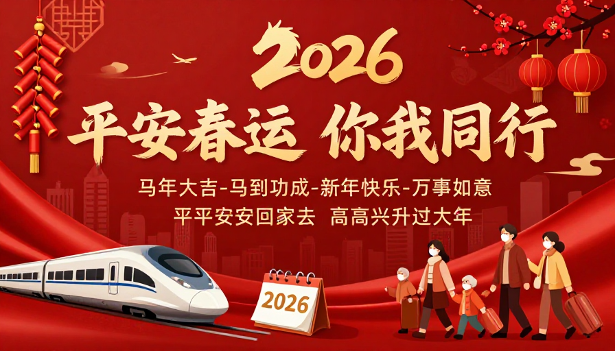2026马年新春海报:团圆平安归途