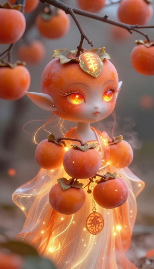 灵动柿灵：神秘仙域使者降临奇幻梦境