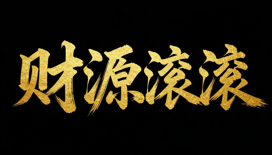 金墨浓韵 财源滚滚书法艺术字