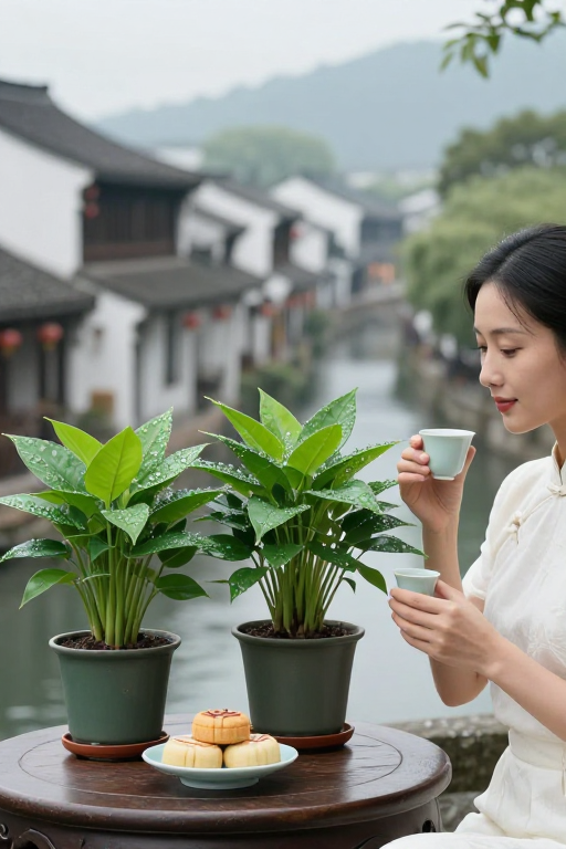 江南茶韵：翠绿生机与中式雅韵的超高清治愈之作