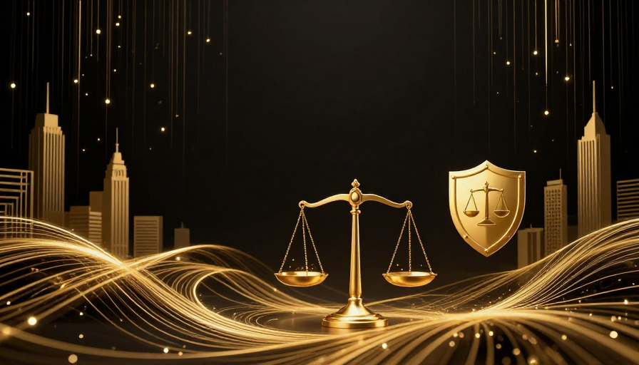 金辉天平闪耀:融合科技与司法的权威象征