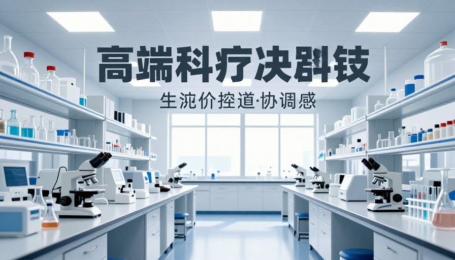 现代科技实验室冷色调海报设计
