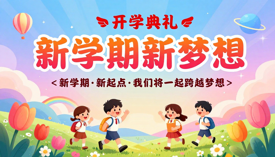 色彩缤纷的梦幻开学日:童趣启航海报