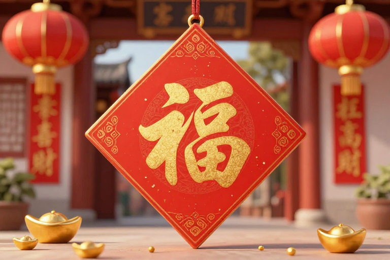 福运当头:传统吉祥画面与新年祝福