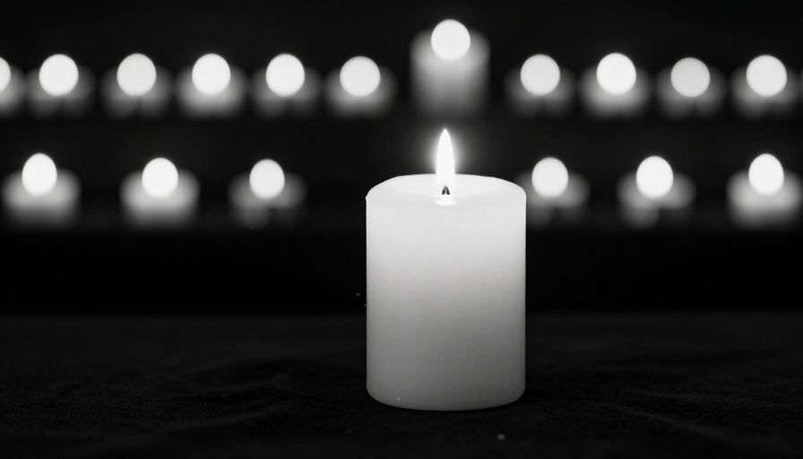 单支蜡烛静燃：黑白光影中的静谧时刻
