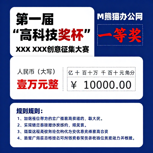 首届高科技奖杯创意征集大赛宣传海报