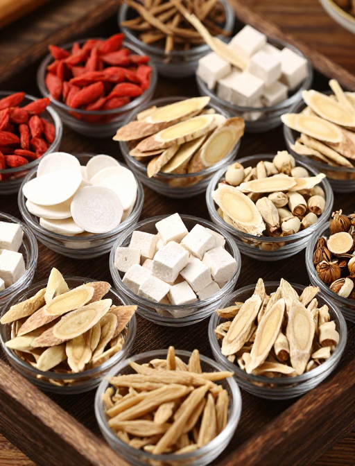 自然健康养生:精致中药食材摄影展示