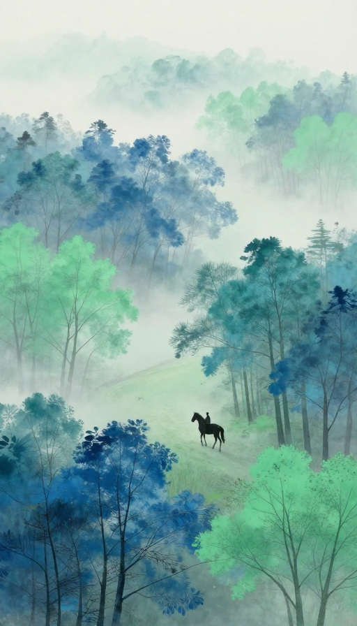 蓝色迷雾中的孤寂风景：东山魁夷式意境
