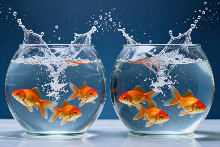 橙金跃动：深蓝背景下的生机生态广告图