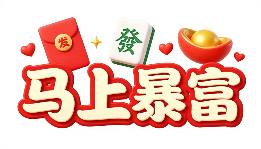3D立体春节祝福海报:马上暴富设计