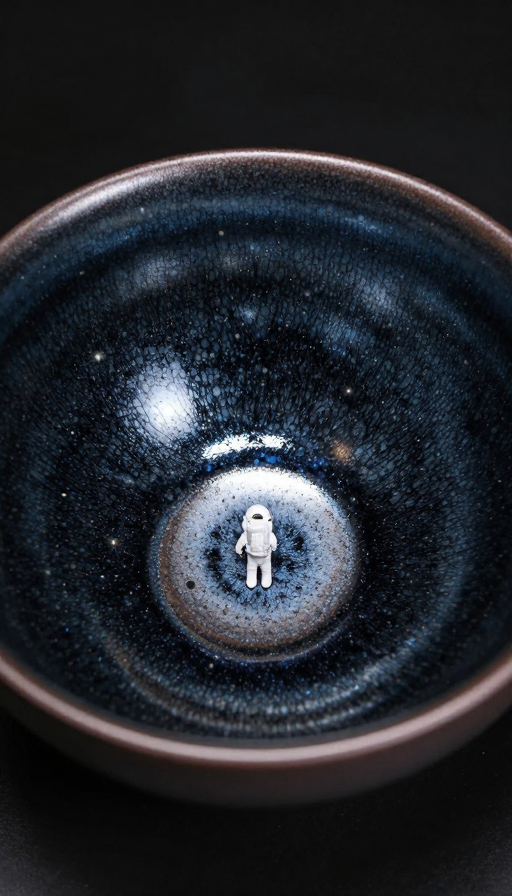 建盏宇宙：星云中极小宇航员的极简艺术