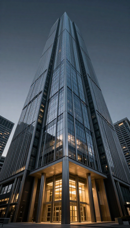 超现实摩天大楼:光影戏剧下的都市之巅