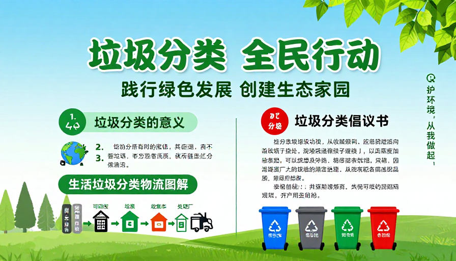 垃圾分类全民行动 绿色家园共创未来