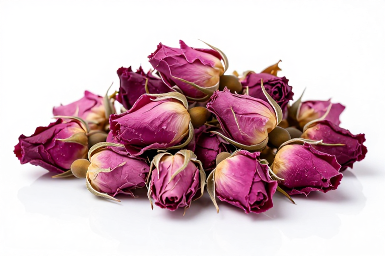 枯萎紫玫瑰蕾：自然干花之美与商业品质