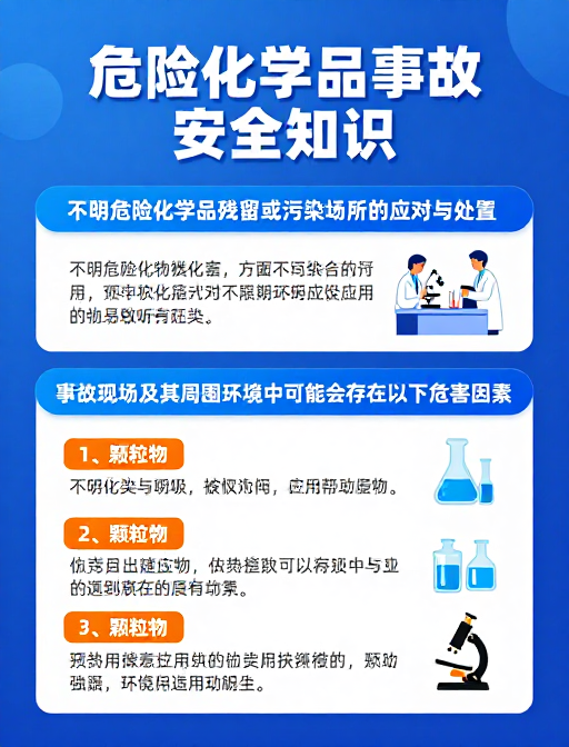 蓝色科技风危险化学品安全警示图