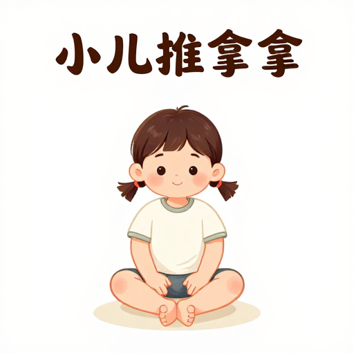 童手推拿：温暖呵护的中医理疗手绘插画