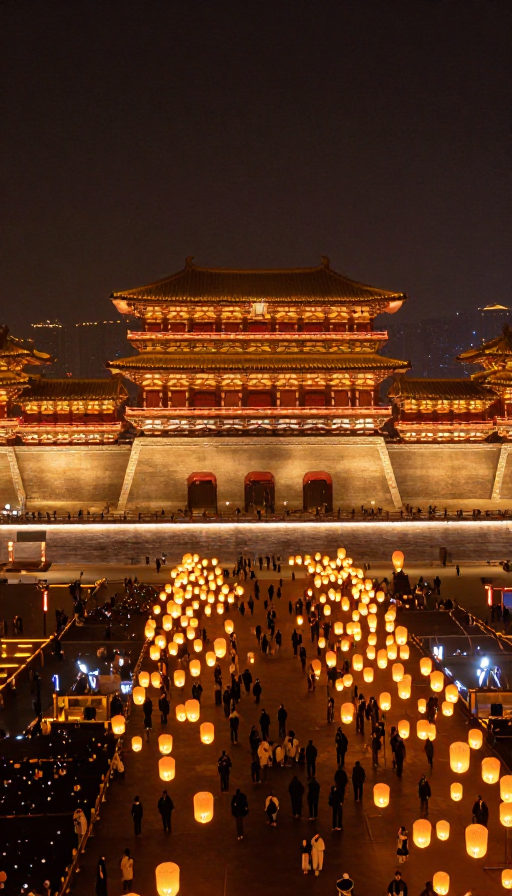 大秦阿房宫：宏伟璀璨的千年夜景