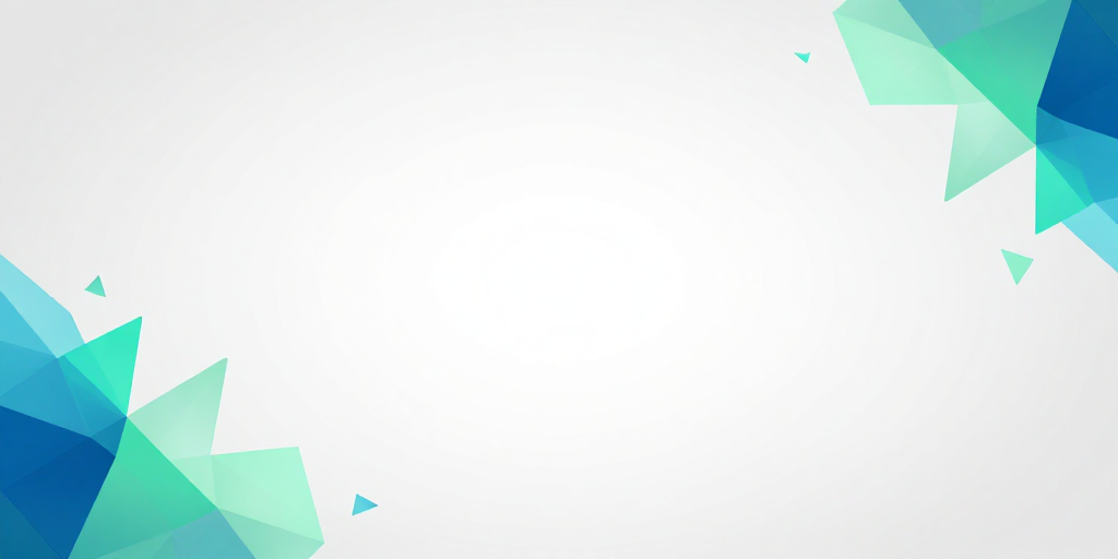 极简蓝绿低多边形几何背景 现代3D抽象设计