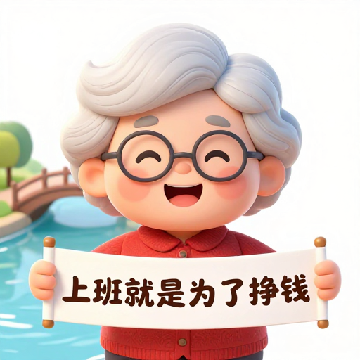 治愈插画:大笑奶奶的幽默工作心声