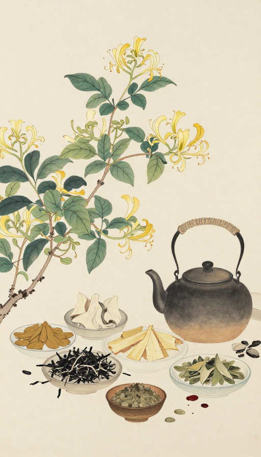 金银花古方:逼真国画艺术展现
