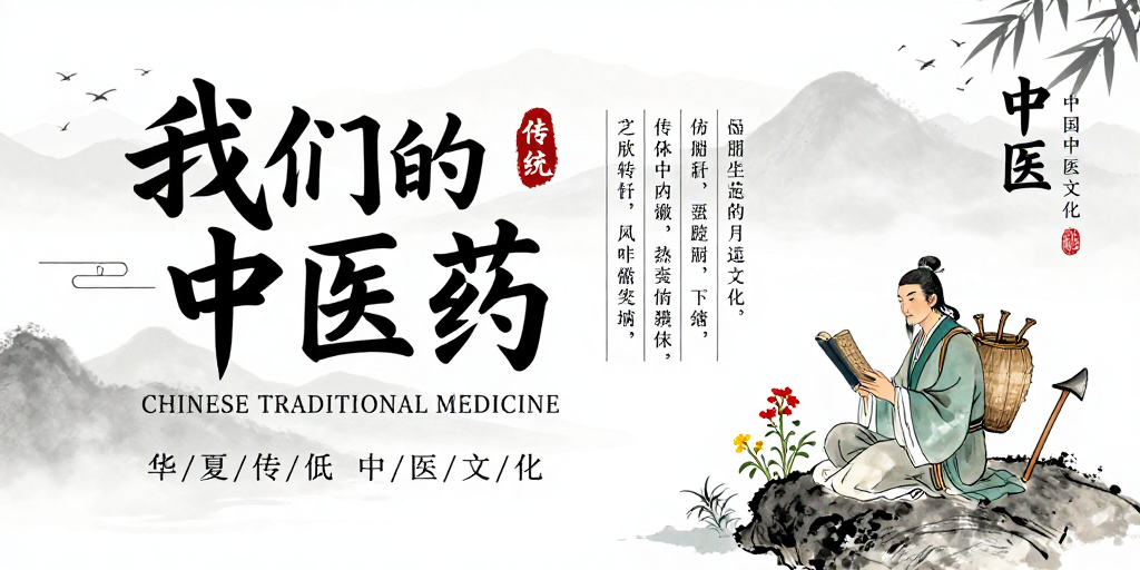 水墨意境:传统中医药文化海报设计