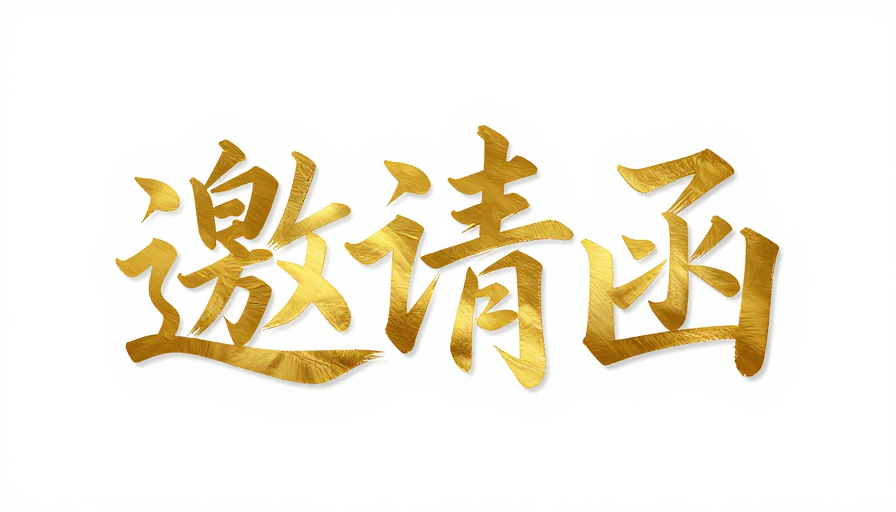 金辉闪耀:中国风艺术书法邀请函设计