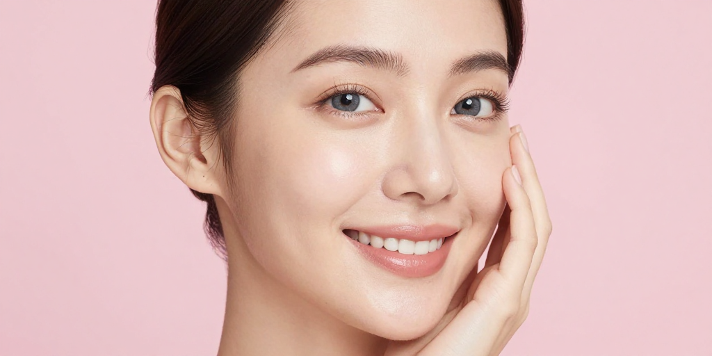 亚洲女性柔美侧颜：暖光下的自然光泽与纯净美