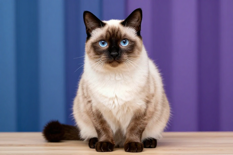 暹罗猫特写摄影,商业级宠物品牌宣传图