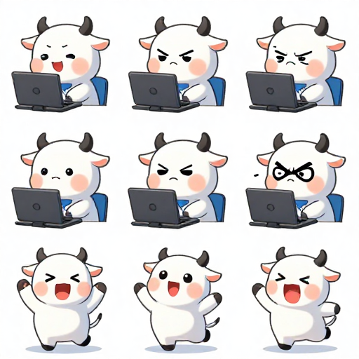 Q版牛马打工人搞怪表情包：欢乐与愤怒瞬间