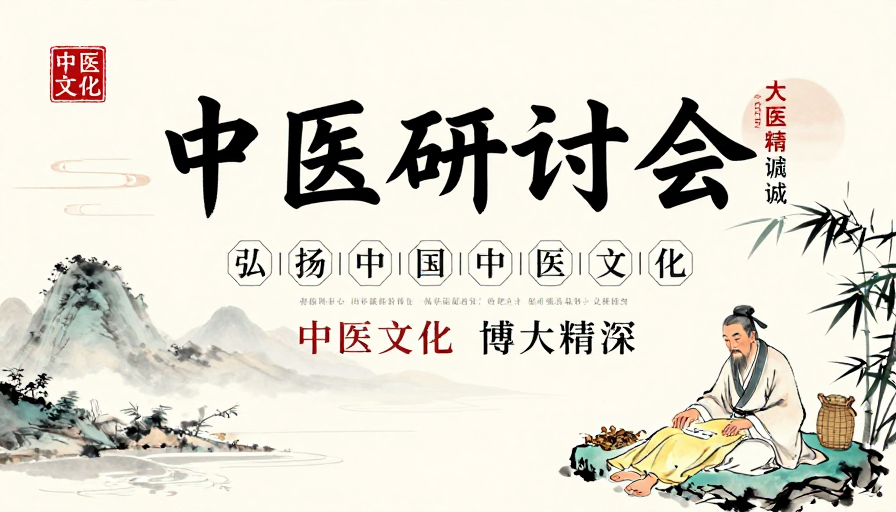 古韵新承：中医文化水墨研讨海报