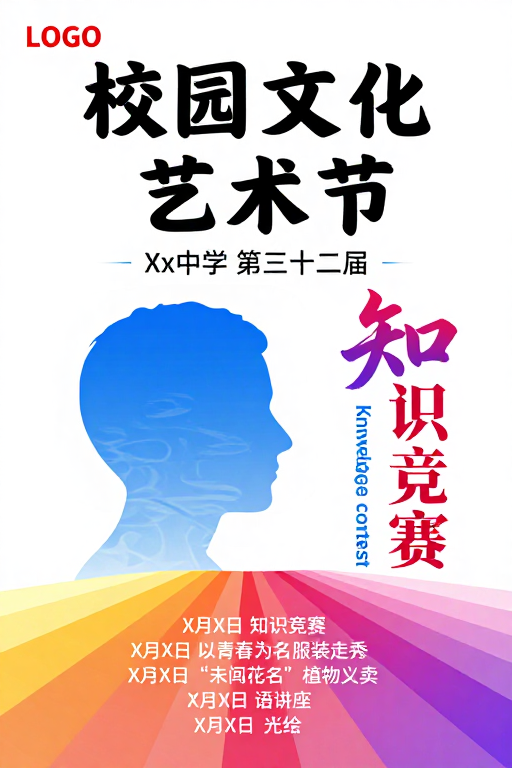 校园文化艺术节海报:青春与智慧的视觉盛宴