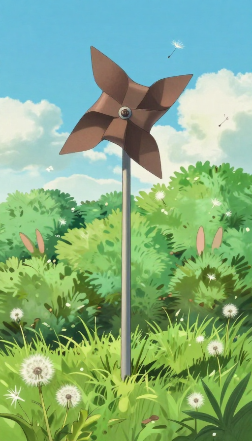 宫崎骏风:旋转风车下的治愈瞬间