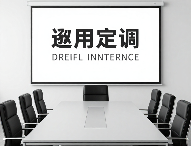 现代简约商务专业会议室场景插画