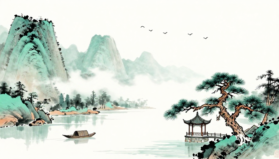 青绿山水意境:水墨留白之美