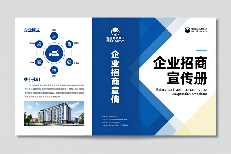 商务科技蓝白风企业招商宣传册设计
