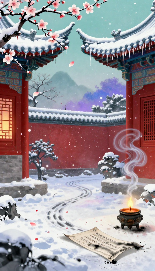 宋韵新中式：古寺雪景与水墨意境