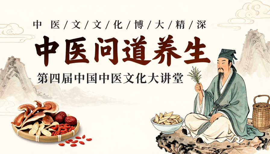 中医问道养生：水墨古典美学海报