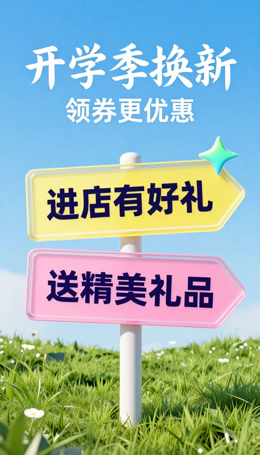 开学季焕新活动：进店有礼！