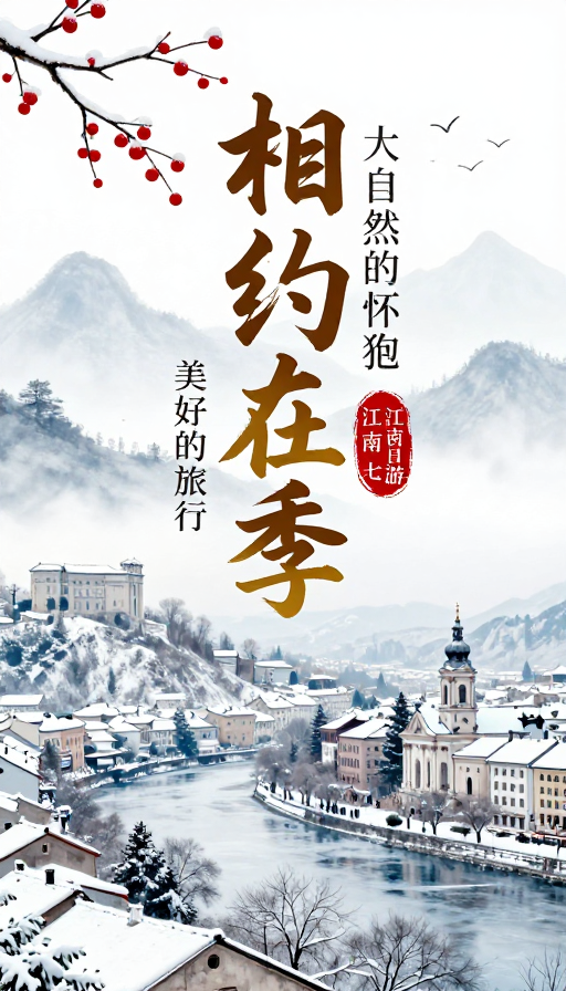 冬日秘境：水墨风欧洲雪景之旅