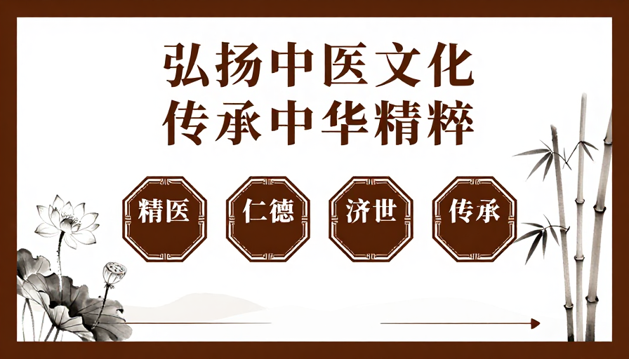 简约中式中医海报：文化与传承的视觉表达