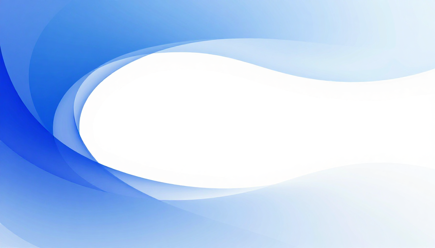 极简蓝白抽象流体背景 现代宁静美学设计